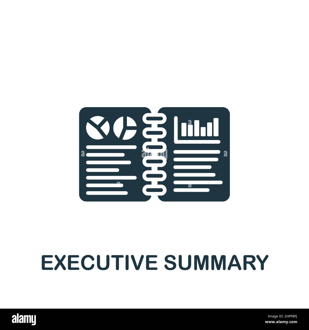 Executive Summary icon. Monochrome simple icon for templates, web design and infographics Stock Vector