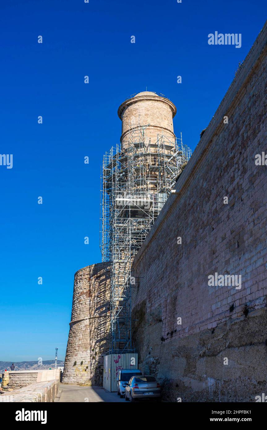 LE FORT ST JEAN, TOUR DU FANAL, MARSEILLE BDR FRANCE 13 Stock Photo