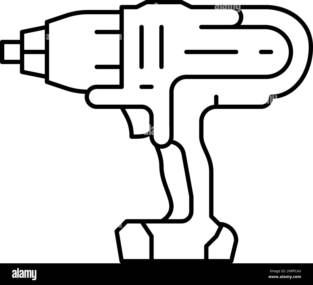 impact wrench tool line icon vector illustration Stock Vector Image