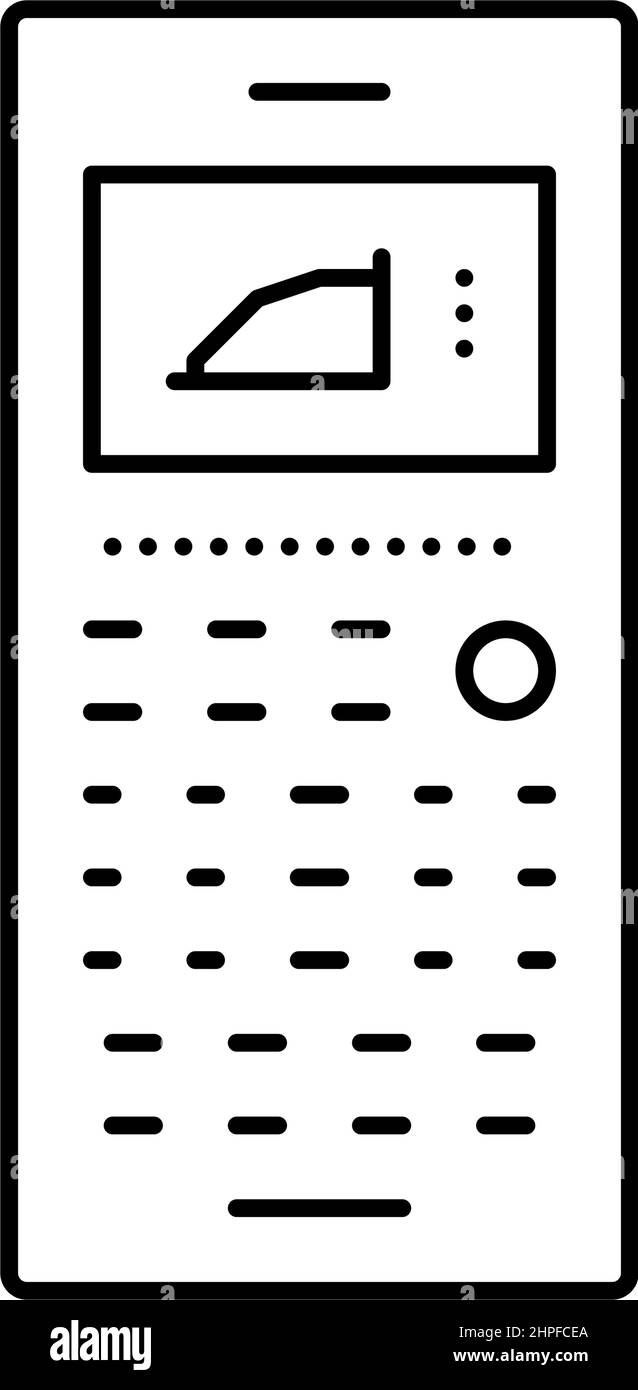 graphing calculator line icon vector illustration Stock Vector Image & Art Alamy