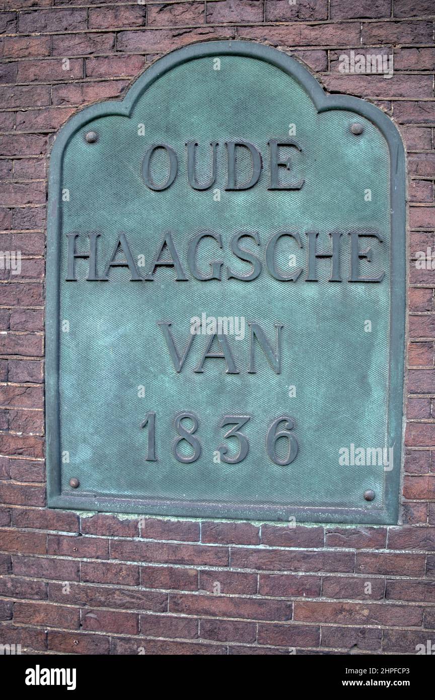Old Advertising Billboard Oude Haagsche Van 1836 At Amsterdam The Netherlands 8-2-2022 Stock Photo