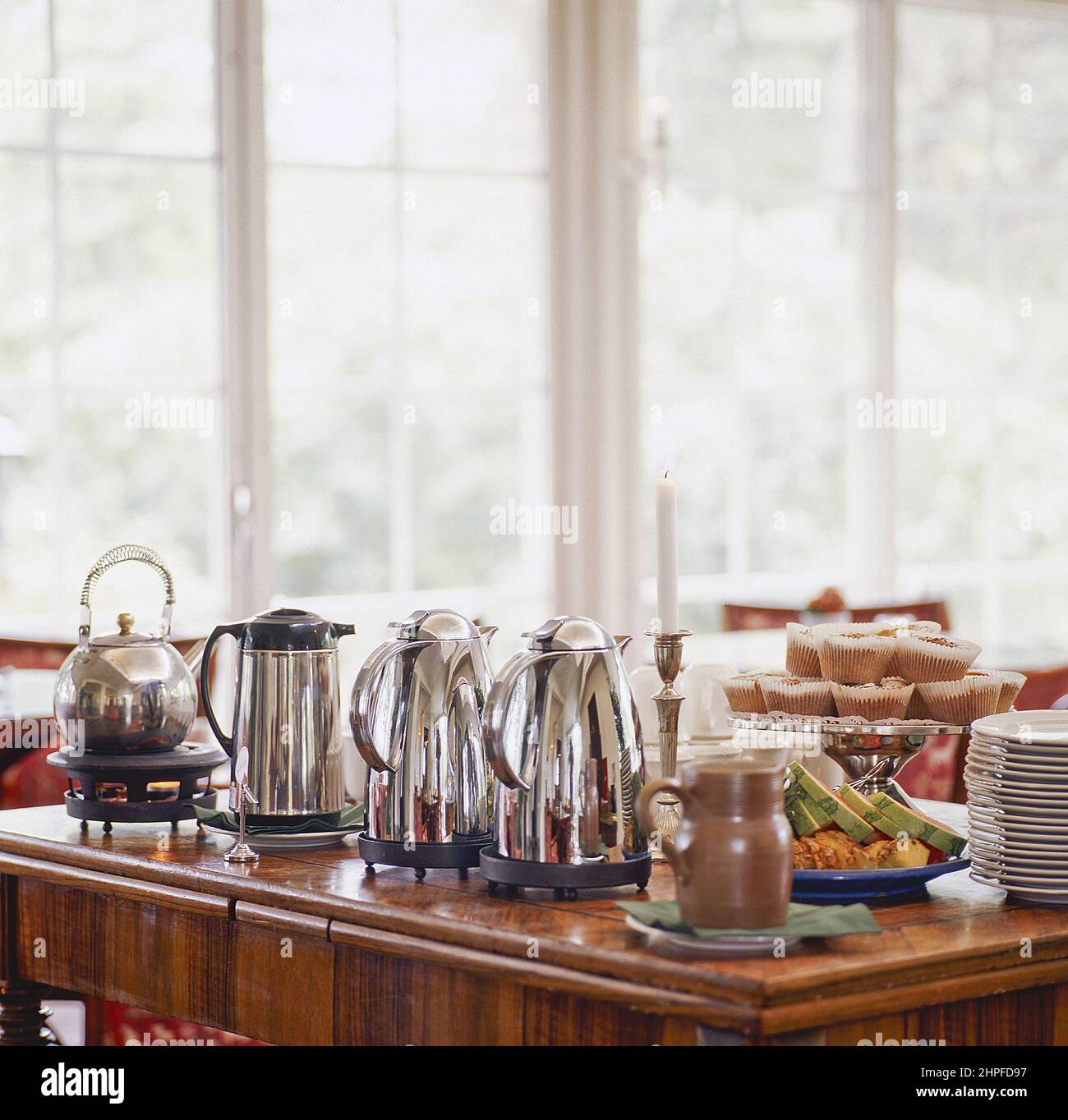 Typical hotel breakfast area Stock Photo Alamy
