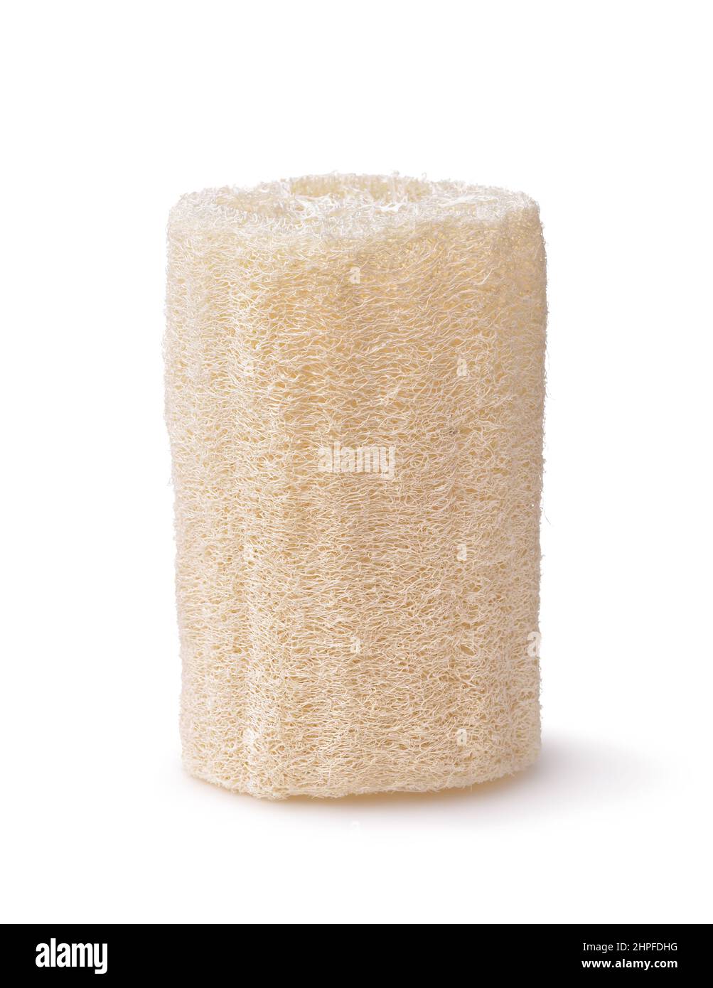 Natural loofah bath scrub sponge isolated on white Stock Photo