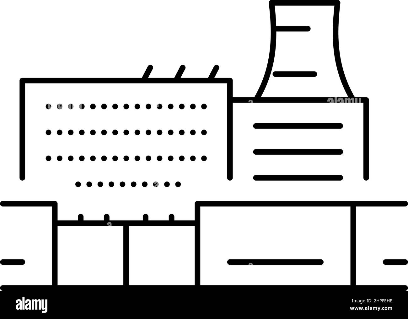 factory plant industry building line icon vector illustration Stock ...