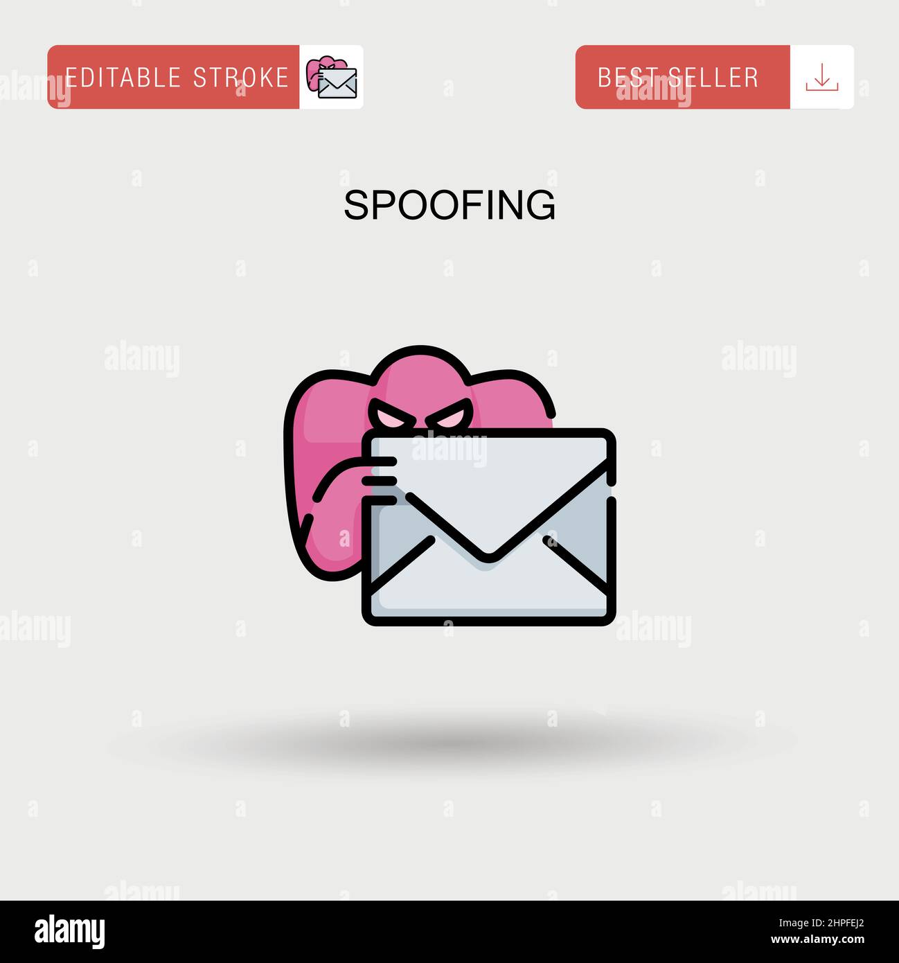 Spoofing Simple vector icon. Stock Vector
