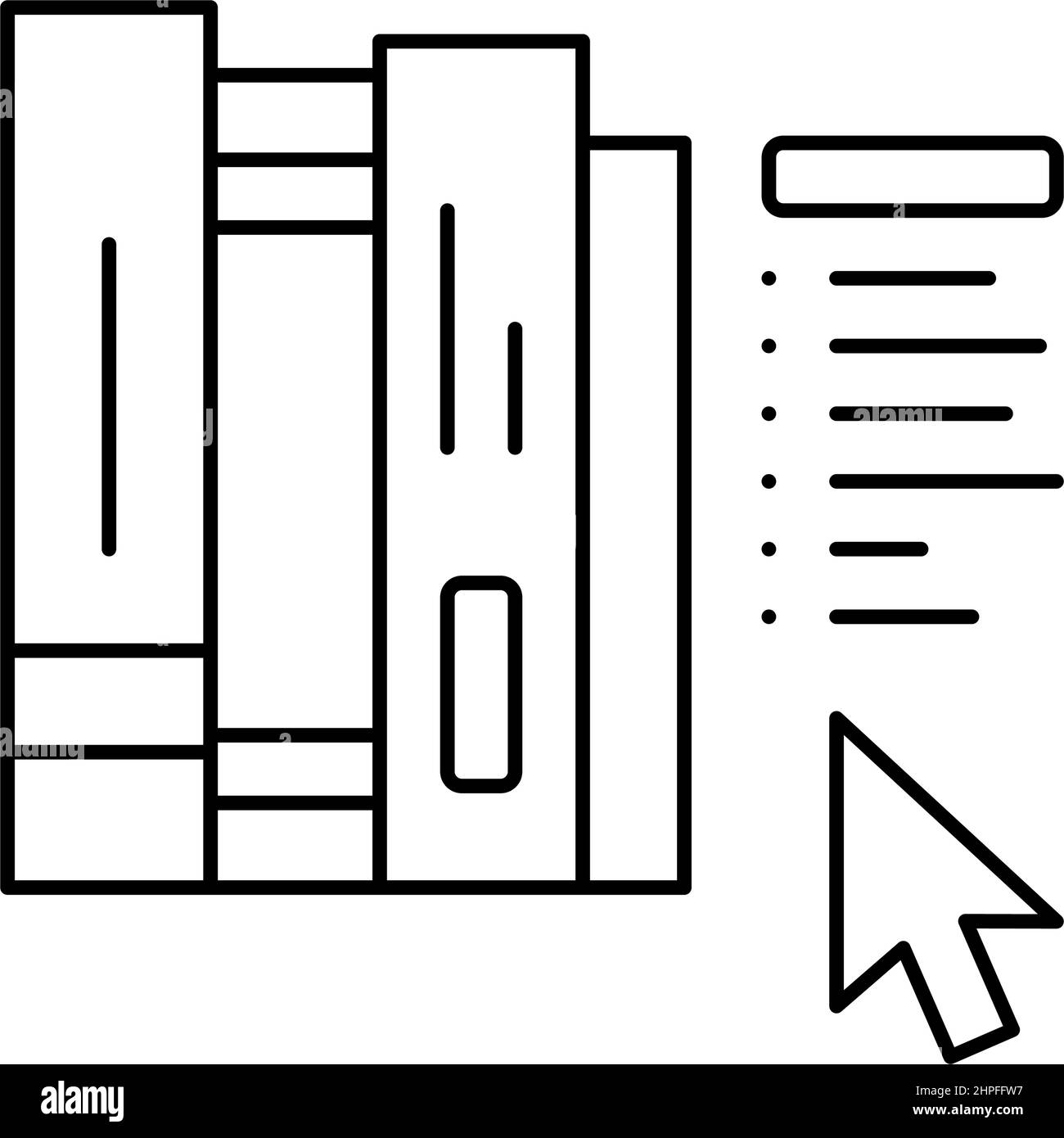 online library line icon vector illustration Stock Vector Image & Art ...