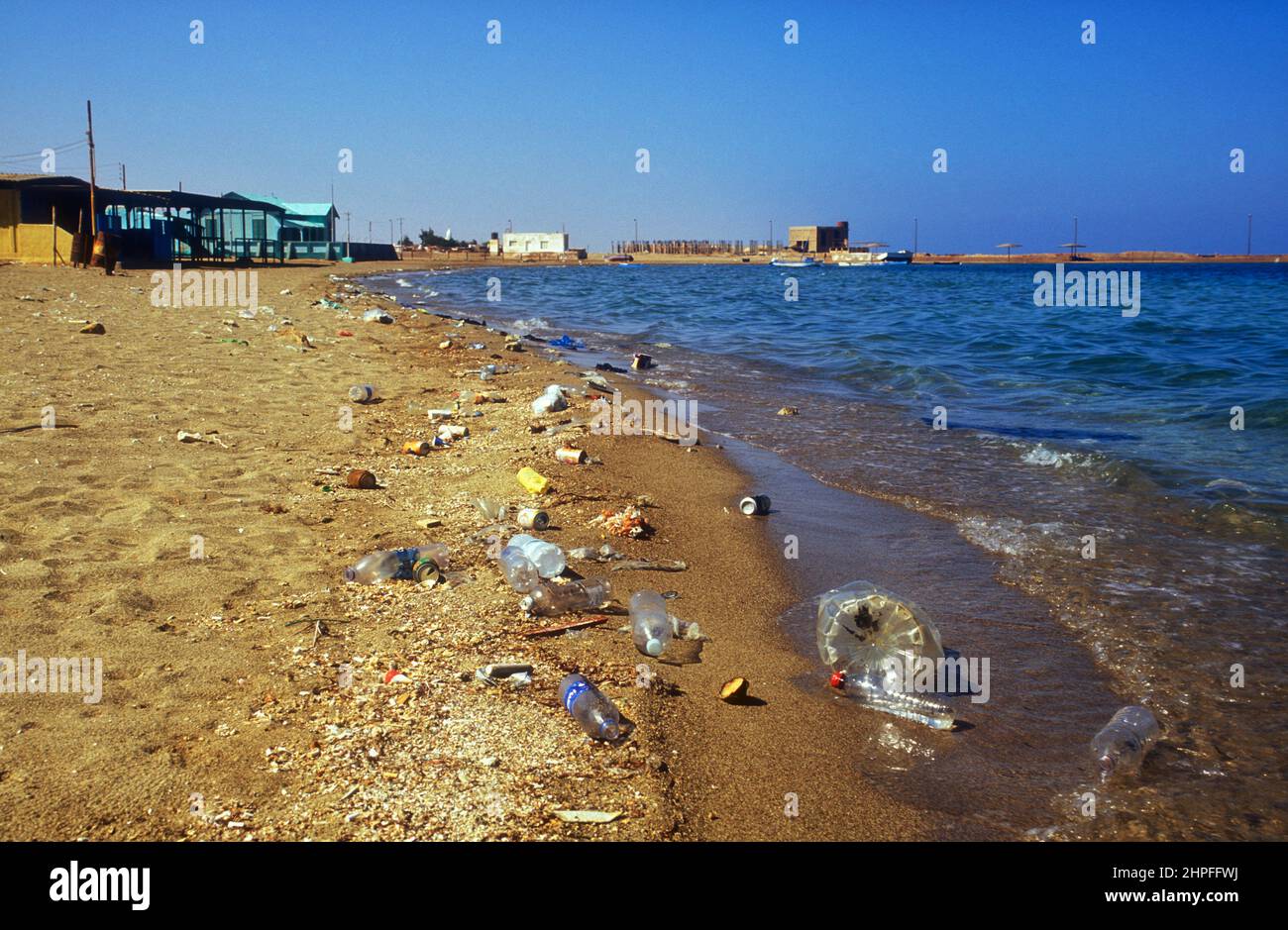 pollution, Marsa Alam, Red Sea, Egypt Stock Photo