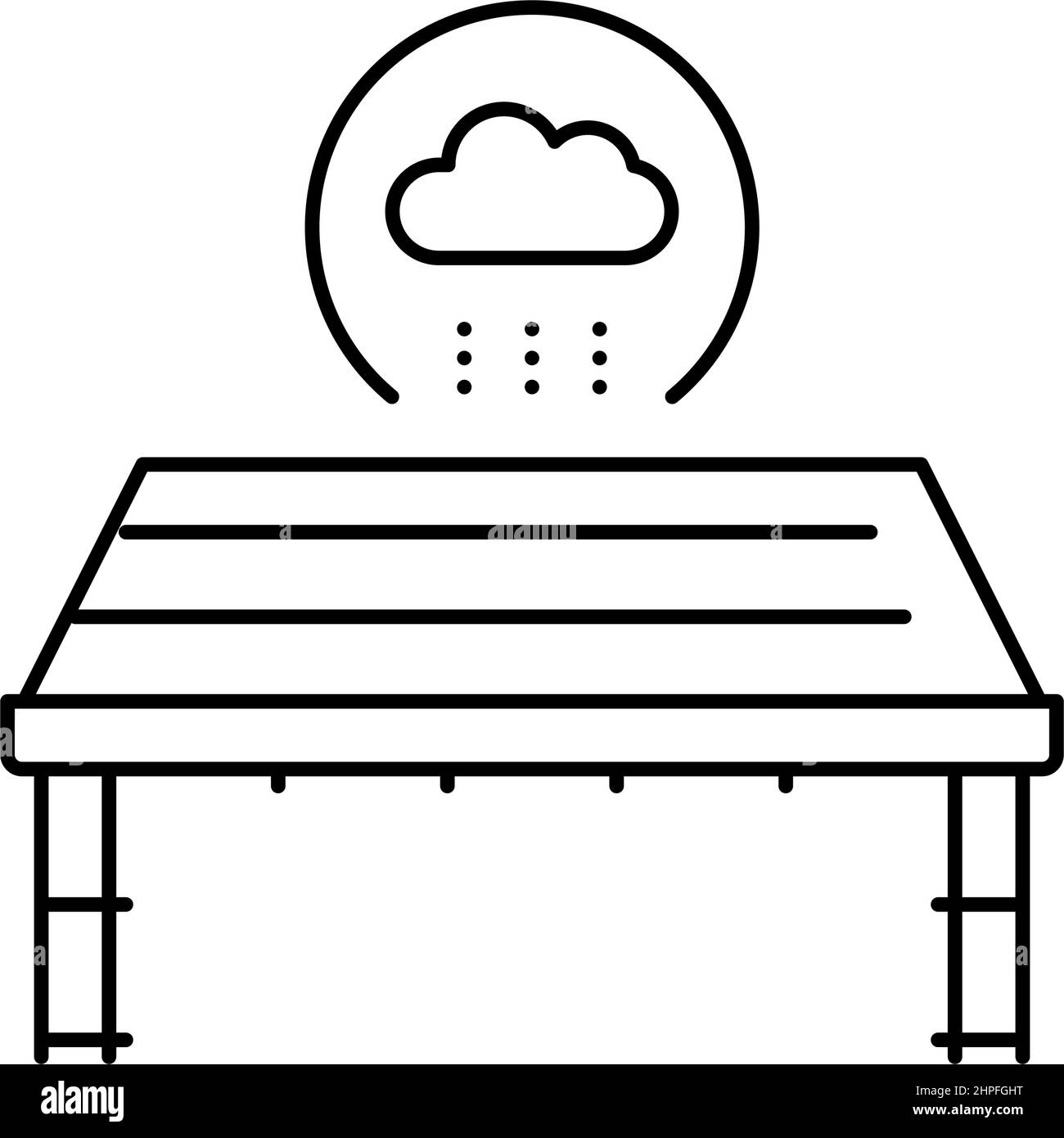 roof waterproofing line icon vector illustration Stock Vector Image ...