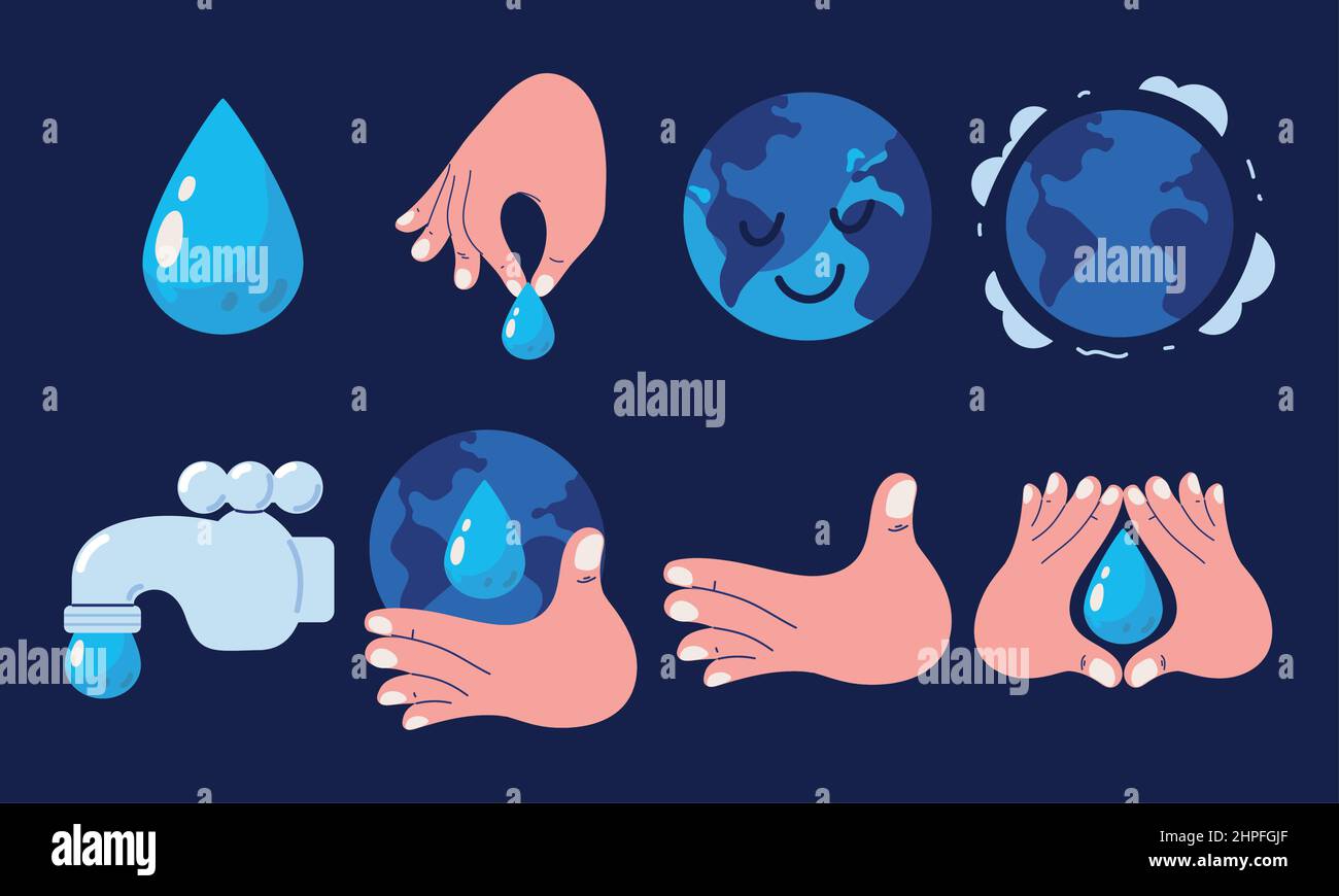 set of world water day Stock Vector Image & Art - Alamy