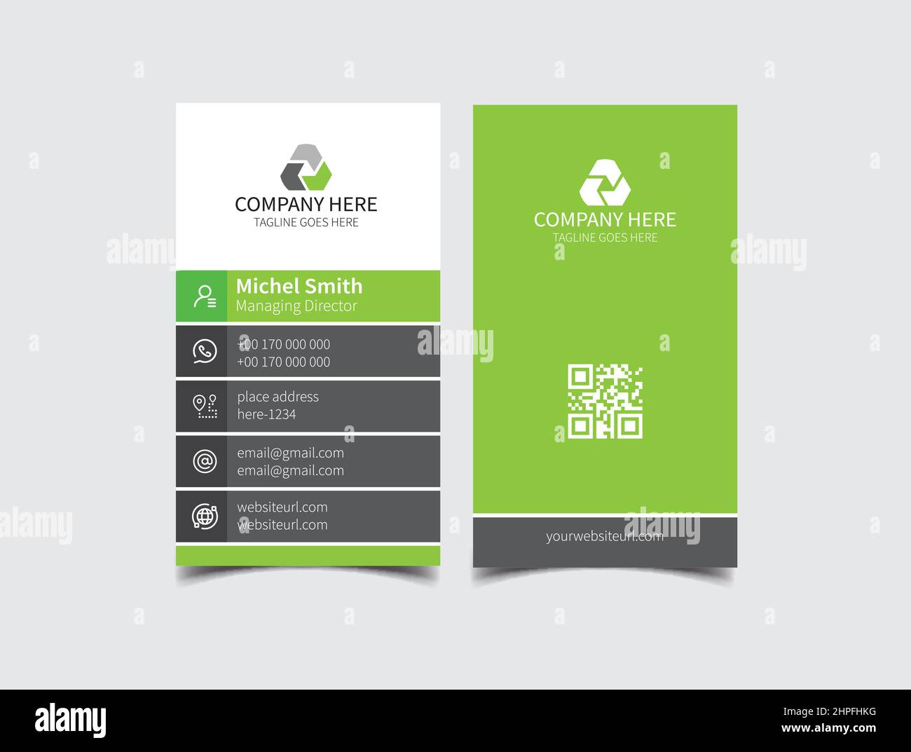 Corporate Business Card printable vector new Stock Vector Image &amp; Art ...