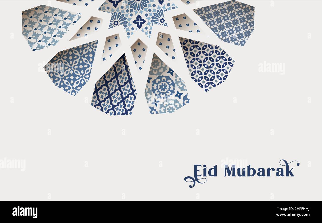 Set of blue ornamental arabic tiles, patterns through ornamental star ...