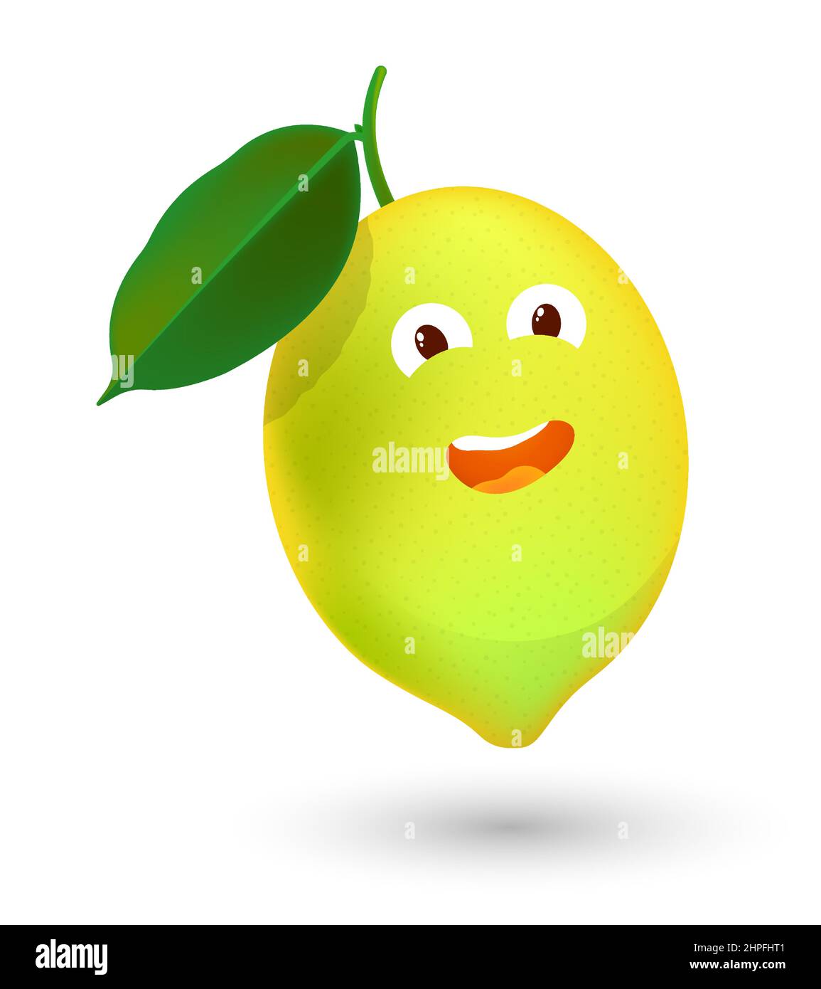 Lemon with face Royalty Free Vector Image - VectorStock