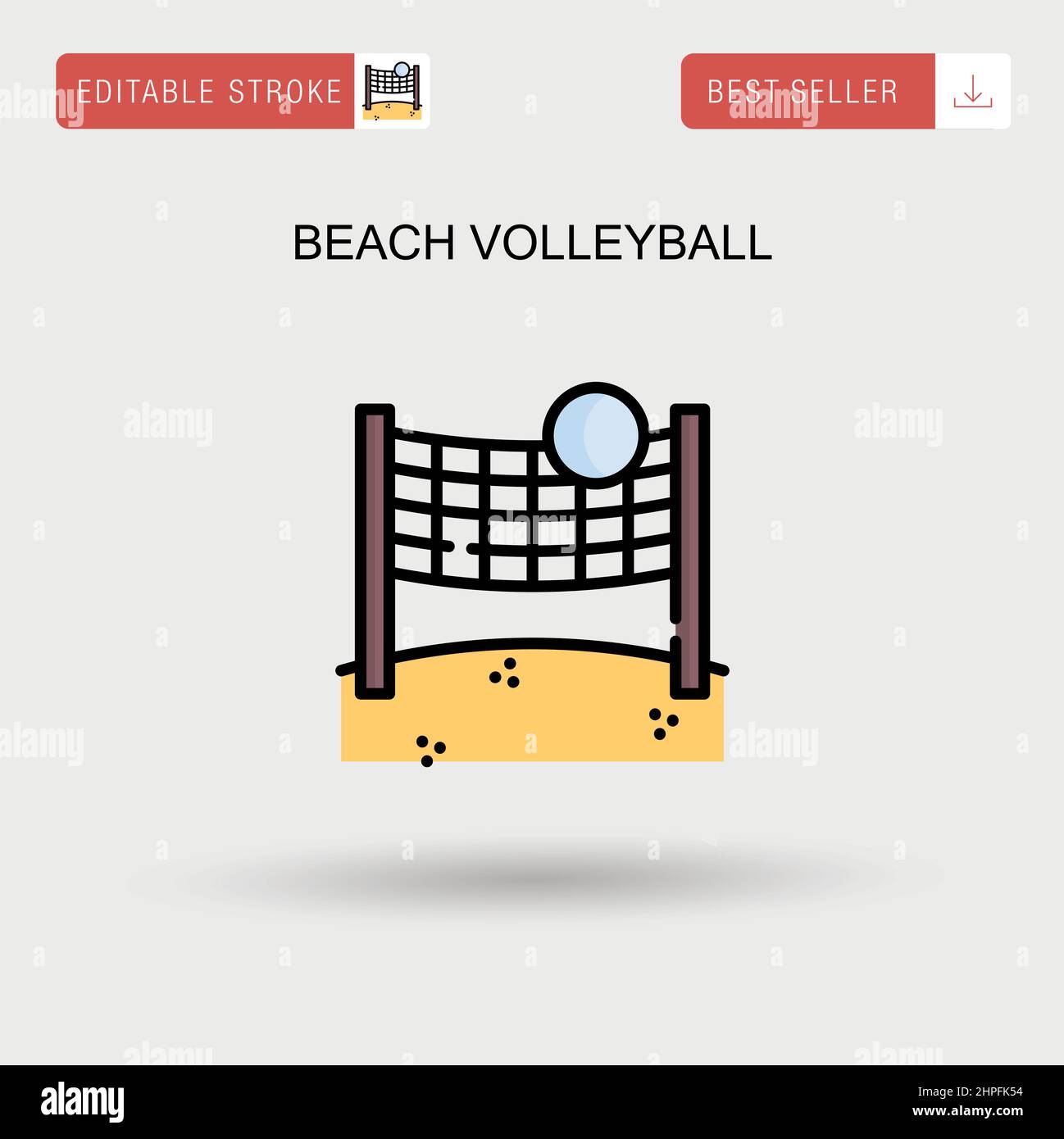 Beach volleyball Simple vector icon Stock Vector Image & Art Alamy