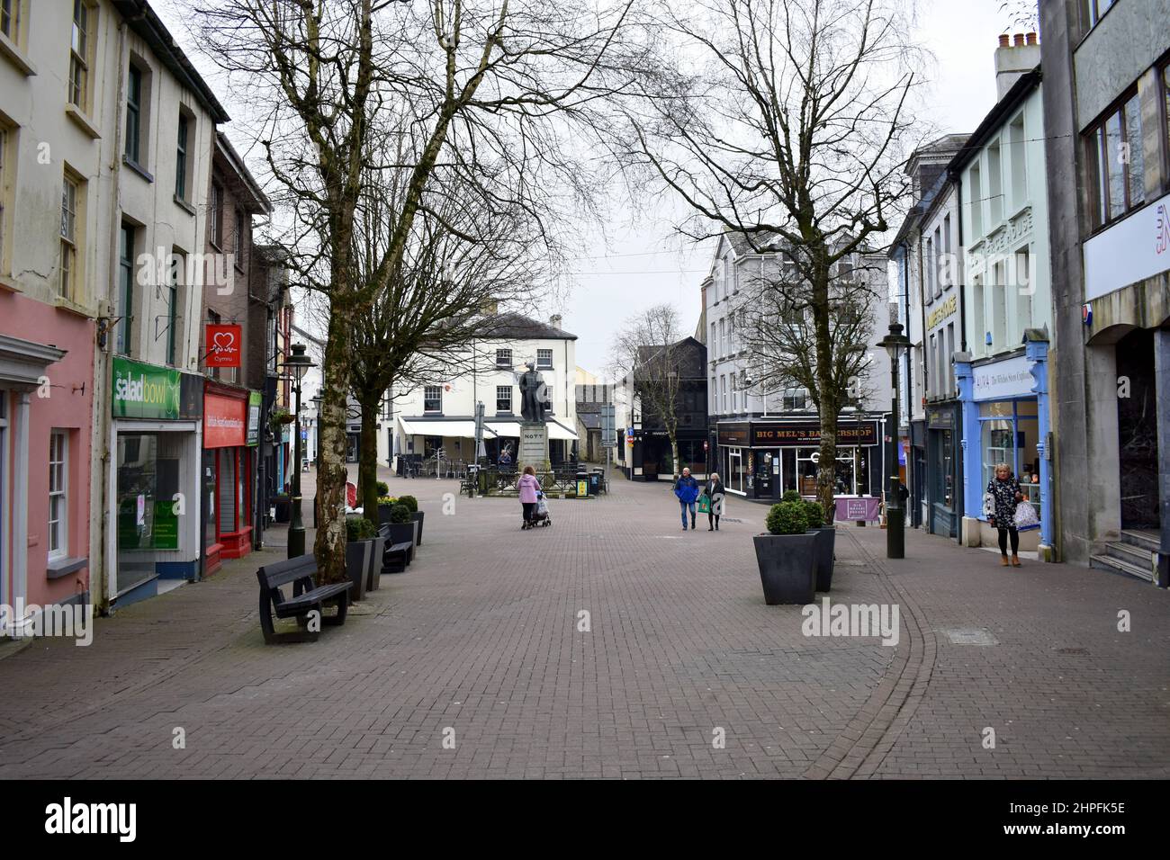 Nott square, Carmarthen, Wales Stock Photo