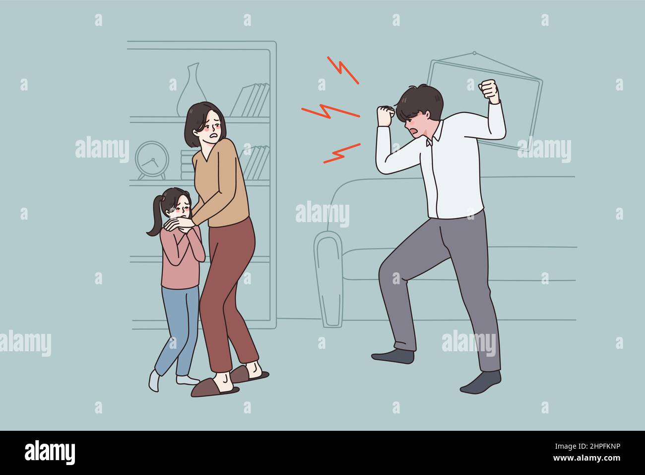 Family abuse violence mother Stock Vector Images Alamy