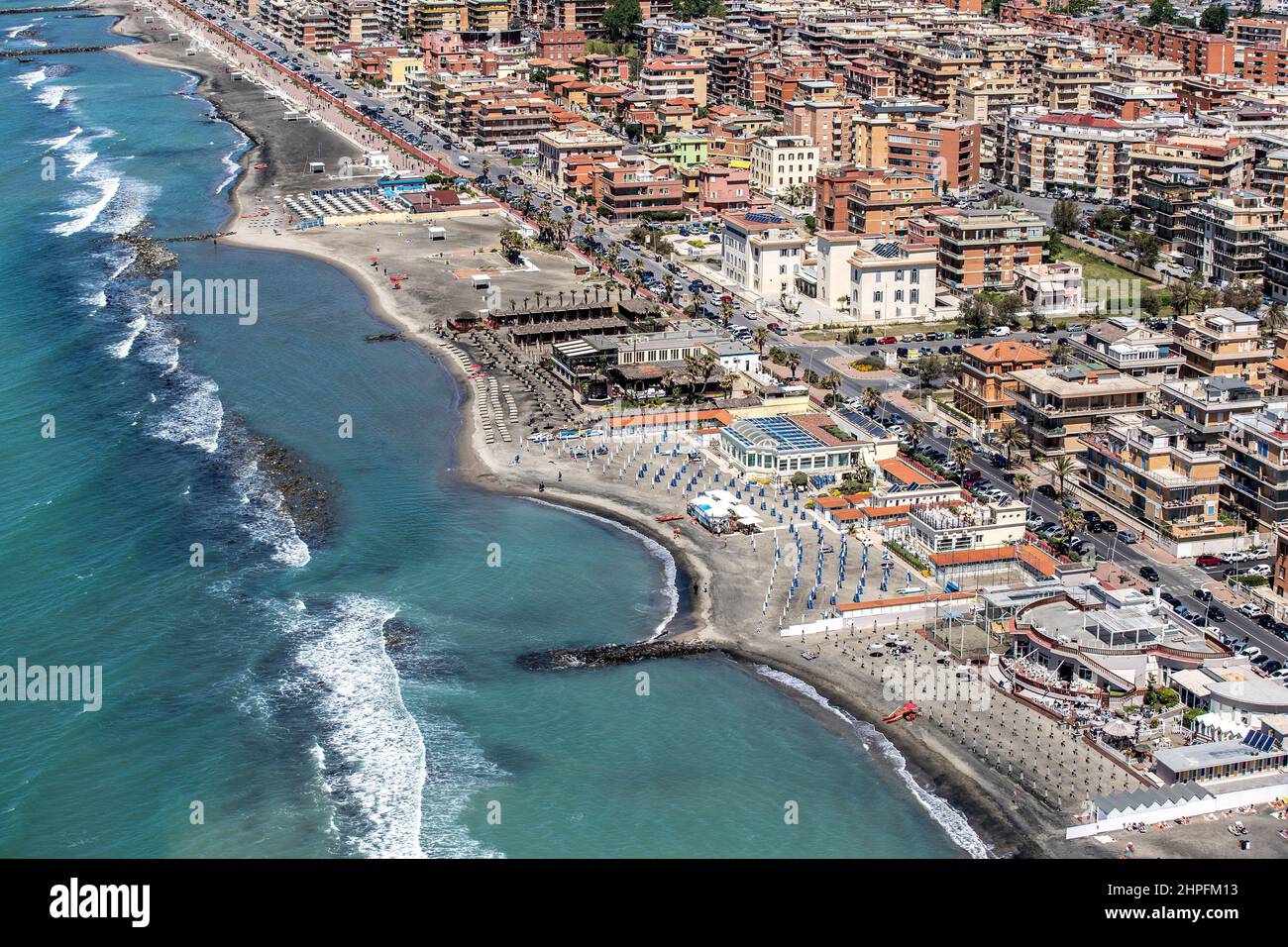 Italy, Lazio, Rome, Lido di Ostia, aerial view Stock Photo - Alamy