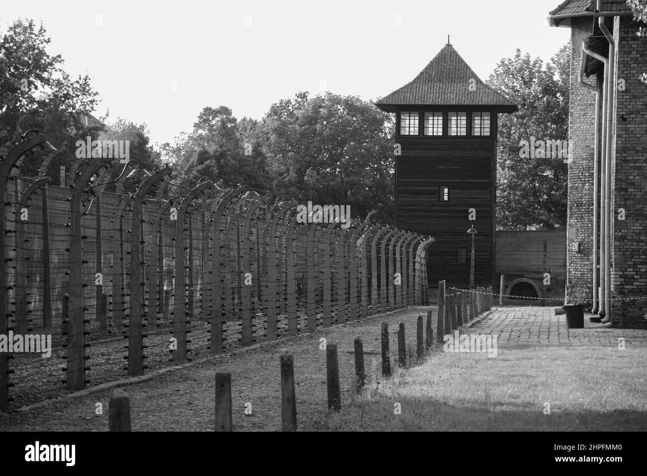 Auschwitz Birkenau Concentration Camp Stock Photo