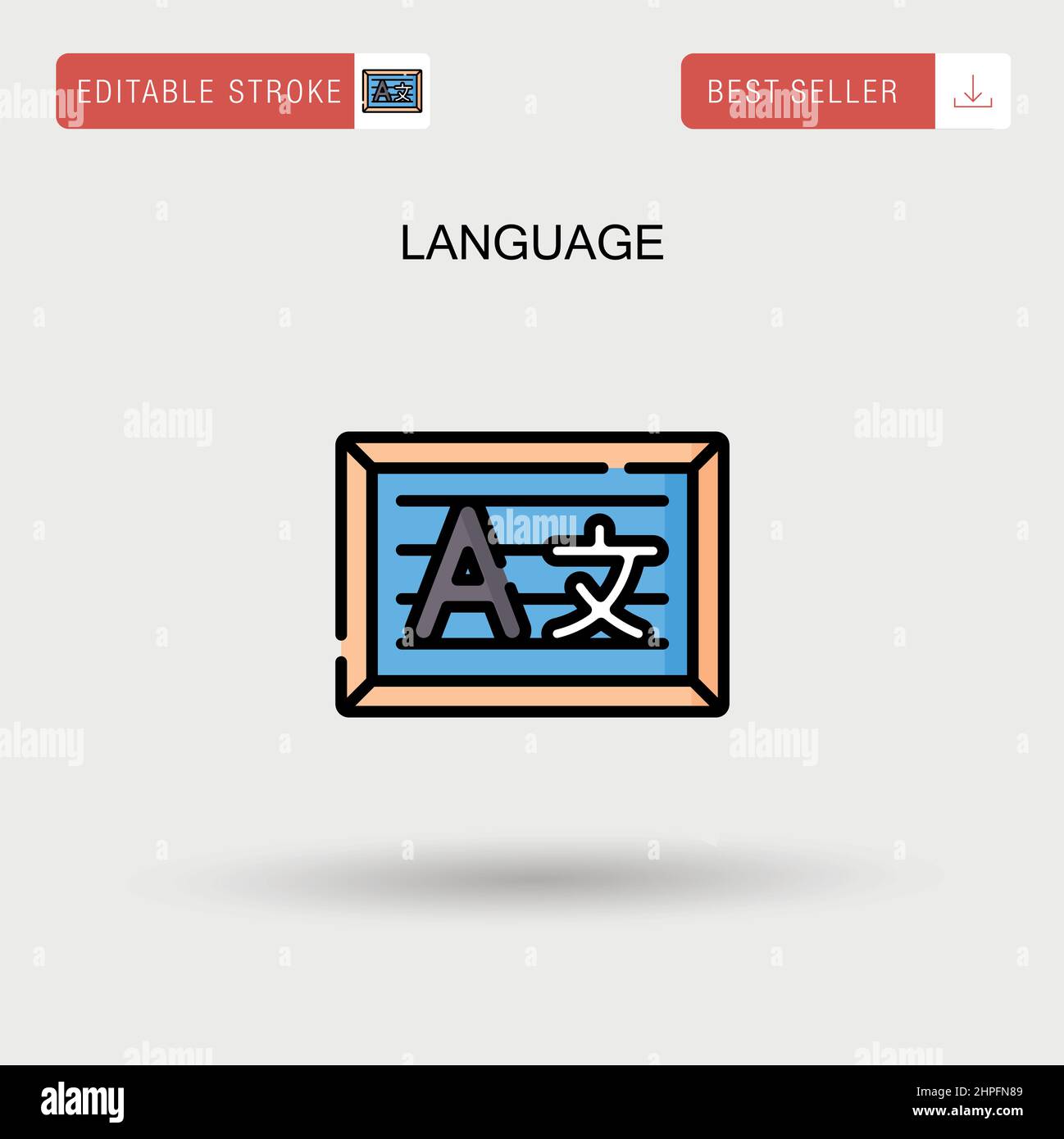 Language Simple vector icon. Stock Vector