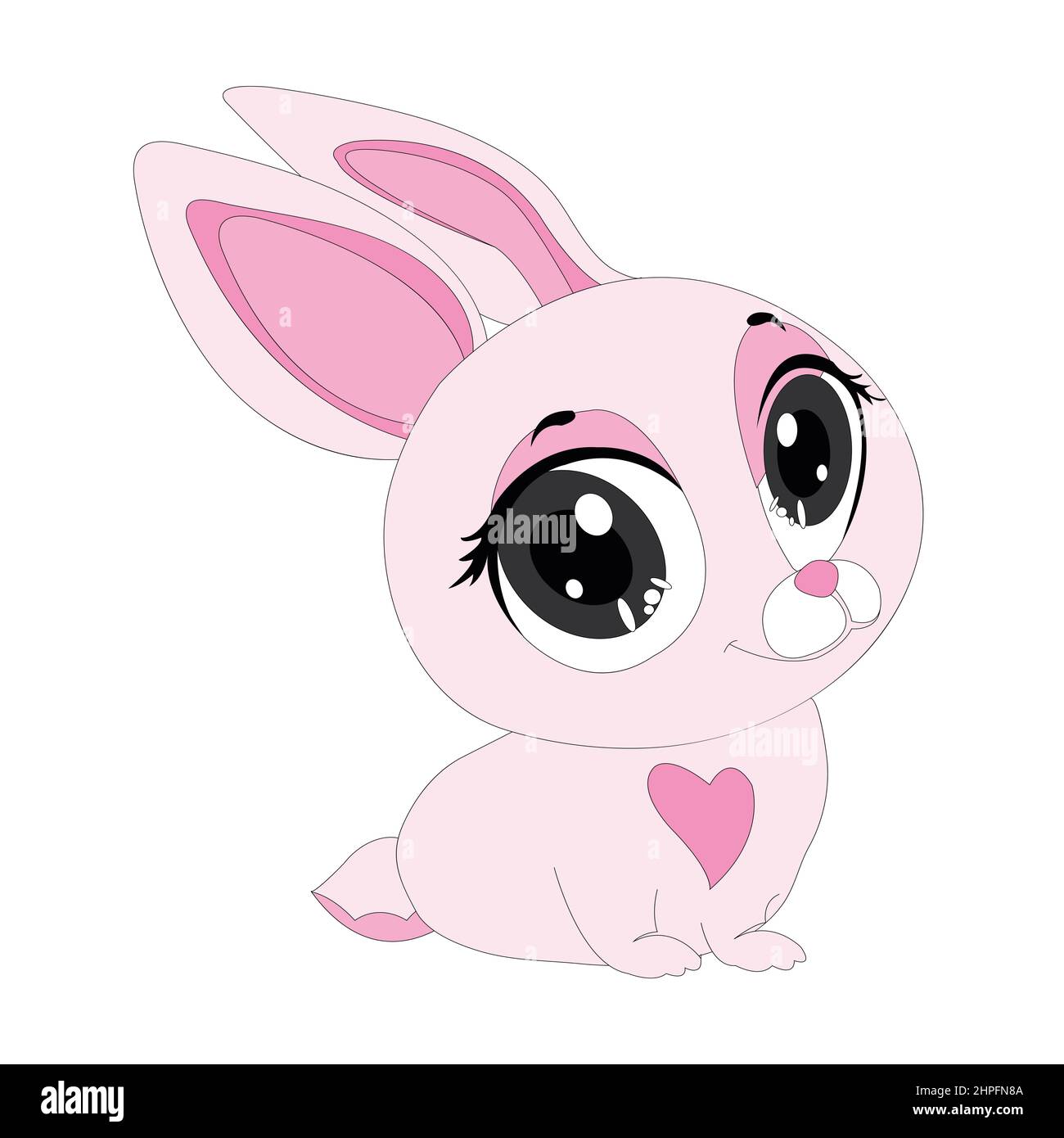 Funny cartoon pink rabbit Cut Out Stock Images & Pictures - Page 3 - Alamy