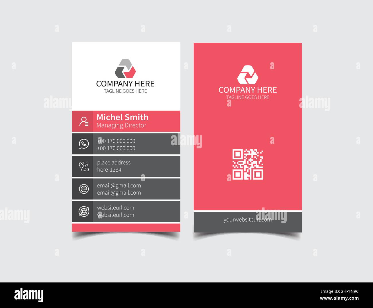 Corporate Business Card printable vector new Stock Vector