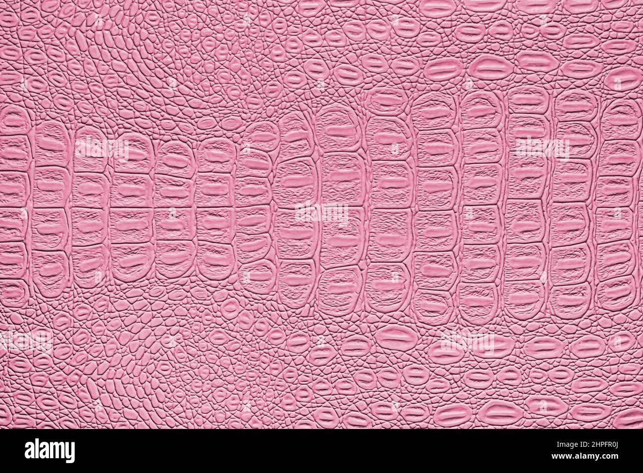 Pink crocodile leather texture. Abstract background for design. Stock Photo