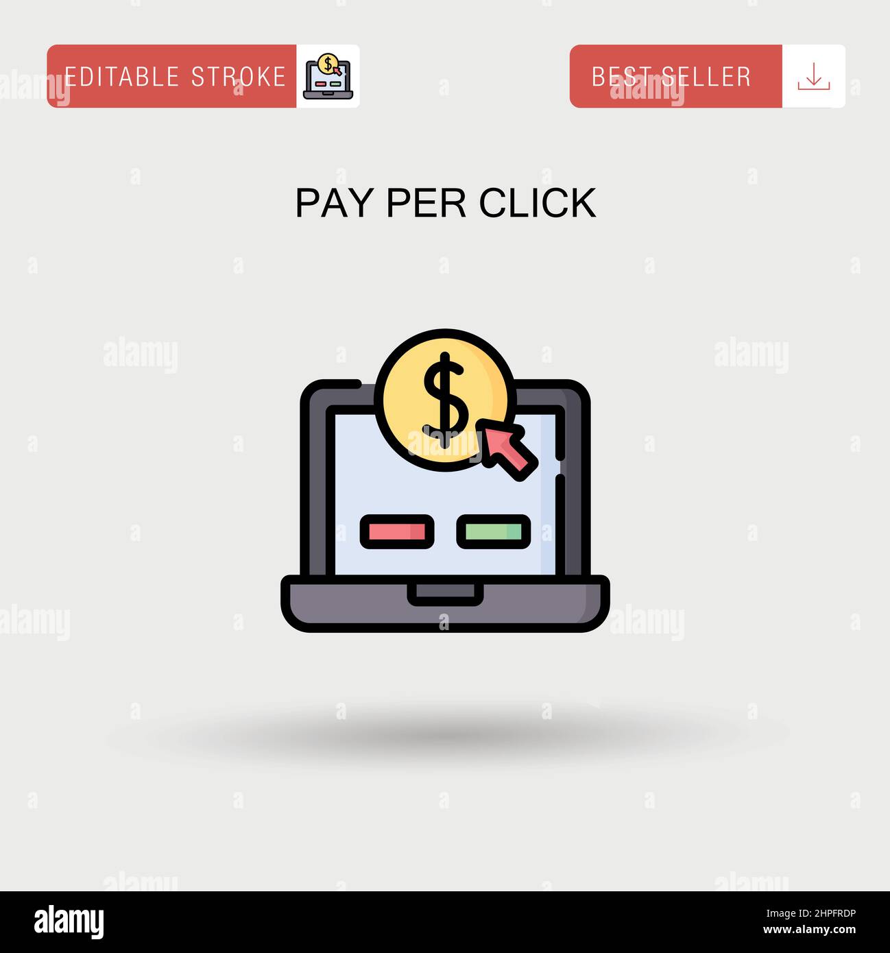 Pay per click Simple vector icon. Stock Vector