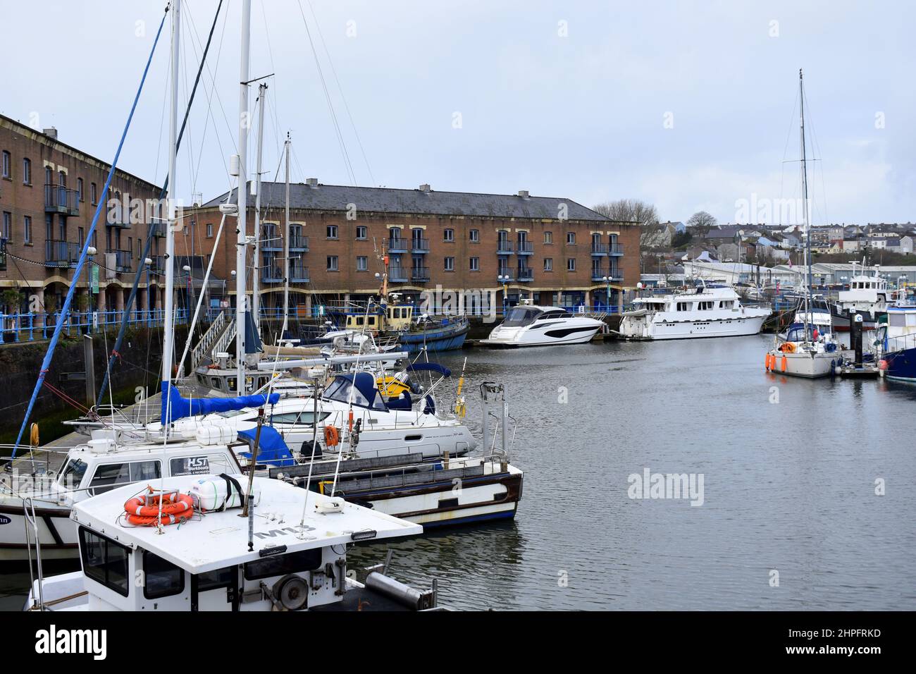 Milford Marina, Milford Haven, Wales Stock Photo