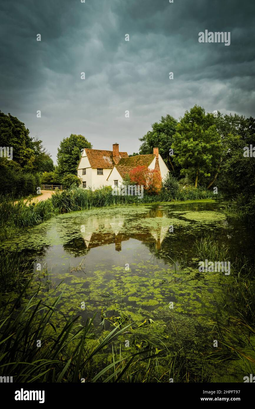 Willy Lott's cottage at Flatford Mill, East Bergholt, Suffolk, UK. Stock Photo