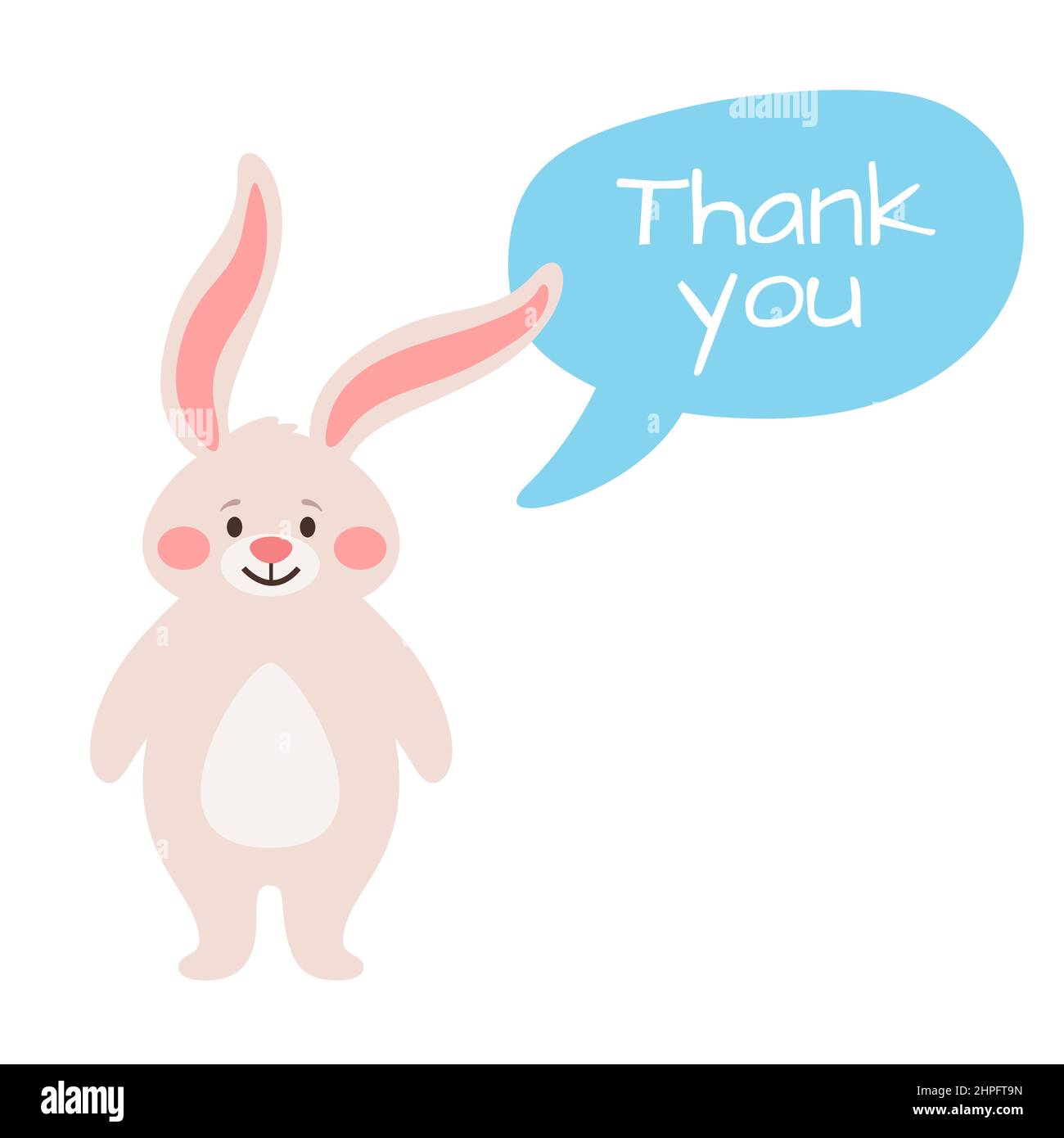 cartoon illustration of a cute Easter bunny Stock Vector