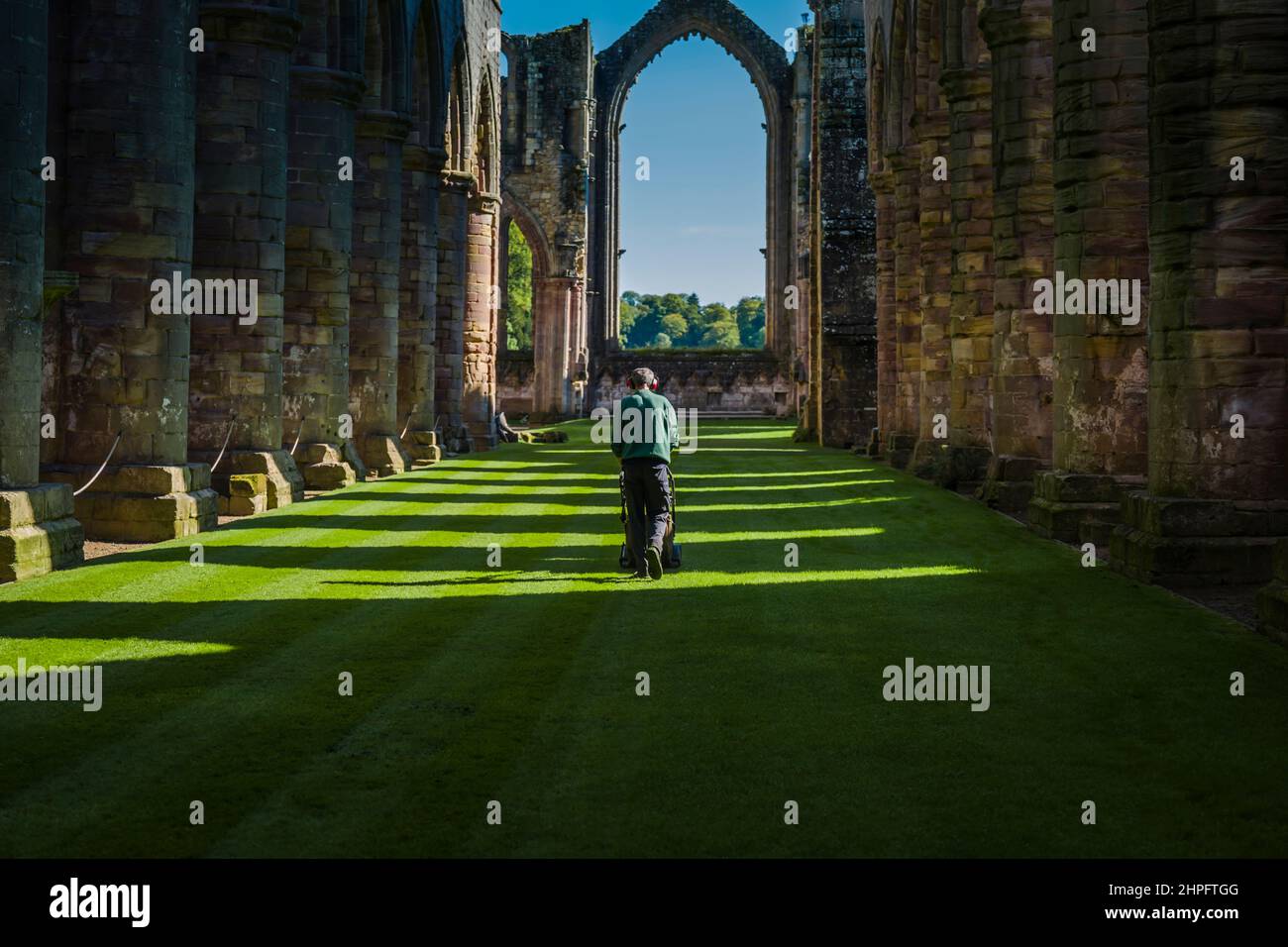 Fountains Abbey, Yorkshire, UK Stock Photo Alamy