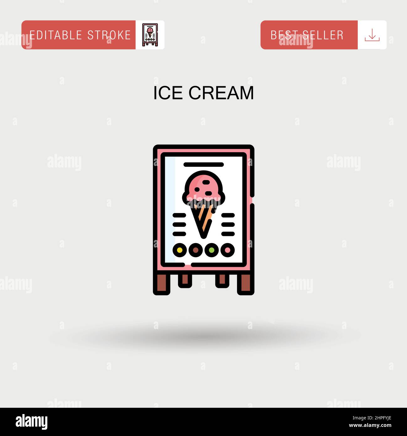 Ice cream Simple vector icon Stock Vector Image & Art - Alamy