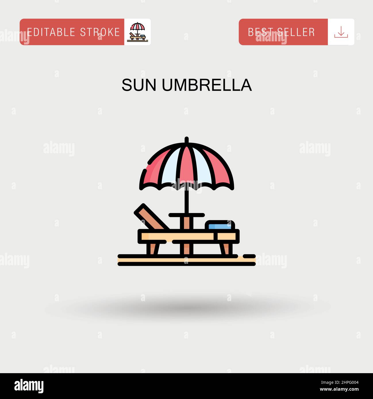Sun umbrella beach Stock Vector Images - Alamy