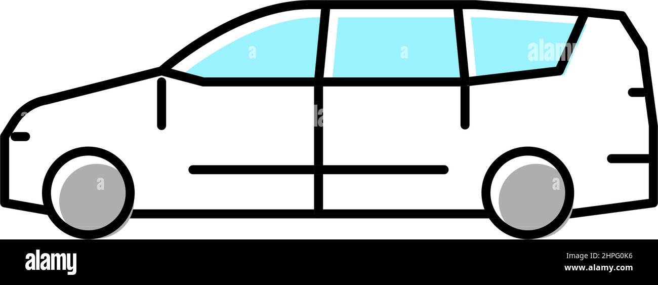 van minivan car color icon vector illustration Stock Vector Image & Art ...