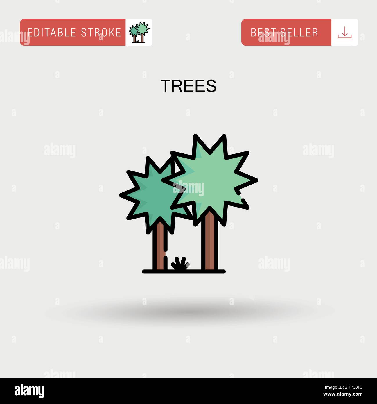 Nature green trees rural Stock Vector Images - Alamy
