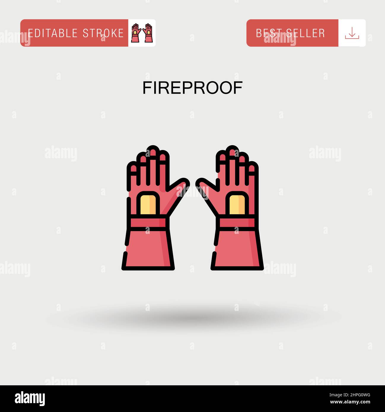 Fireproof Simple vector icon. Stock Vector