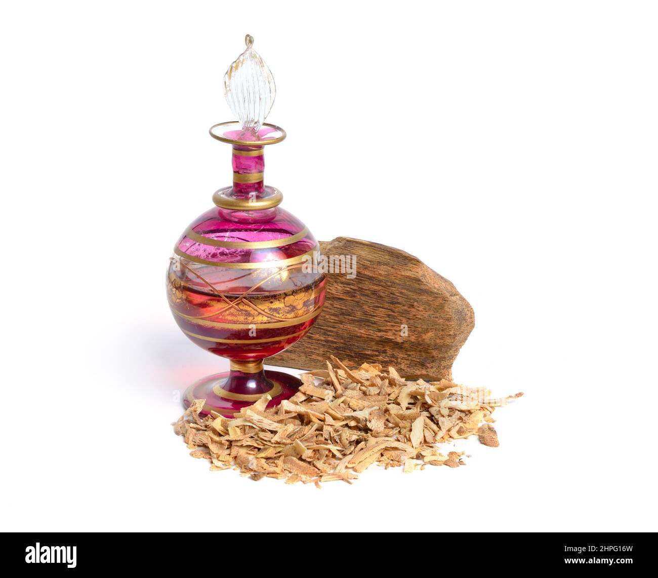 Essential oil of Agarwood, aloeswood, eaglewood or gharuwood. Piece of