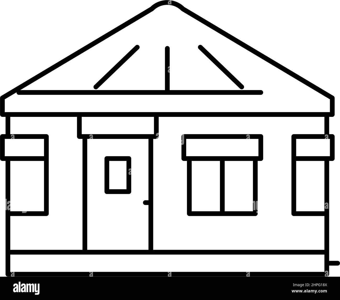 yurt house line icon vector illustration Stock Vector
