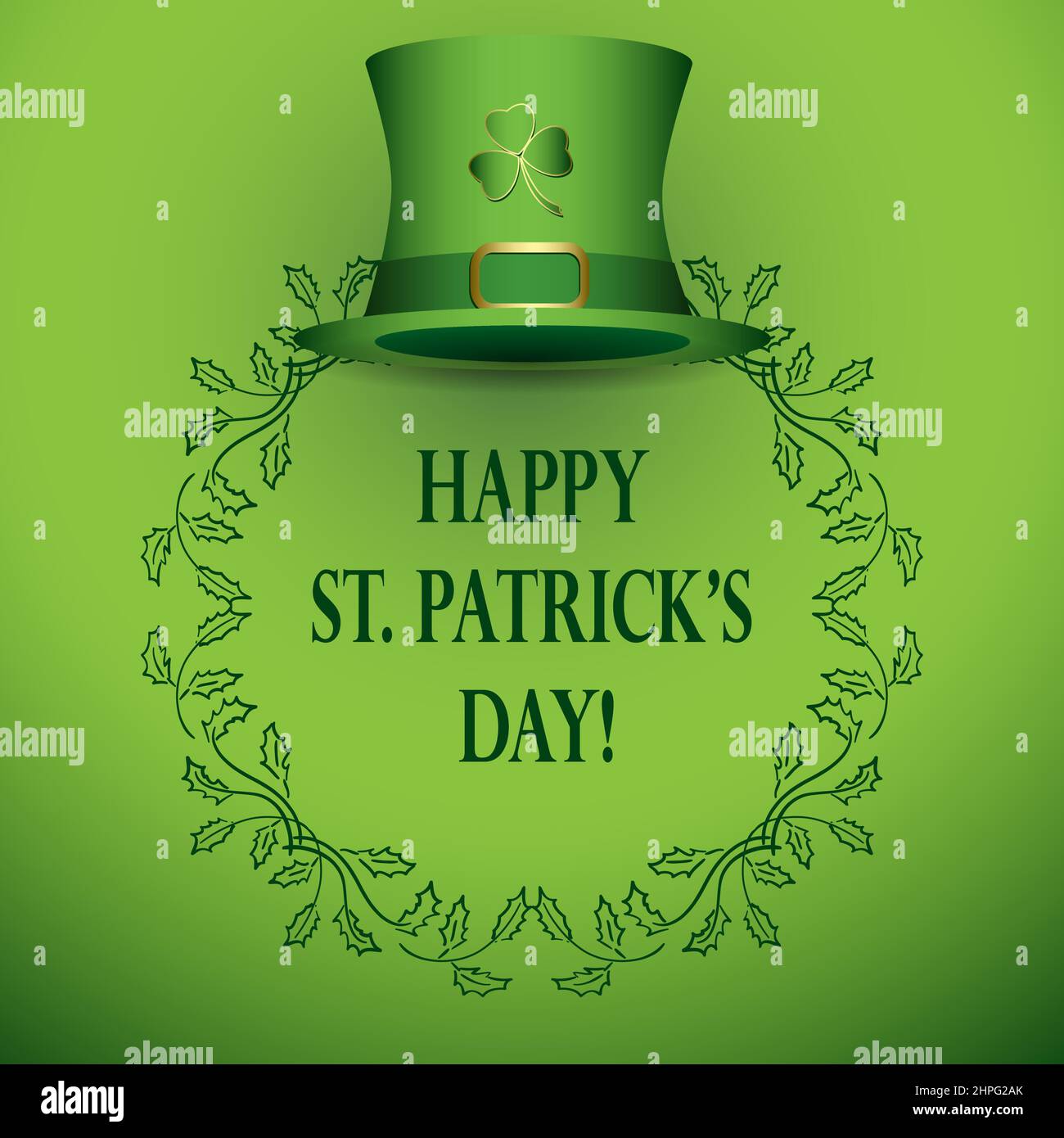 vector background for st patrick's day - with green hat Stock Vector ...