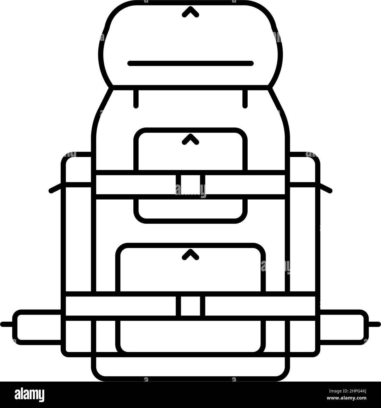 camp pack line icon vector illustration Stock Vector Image & Art - Alamy