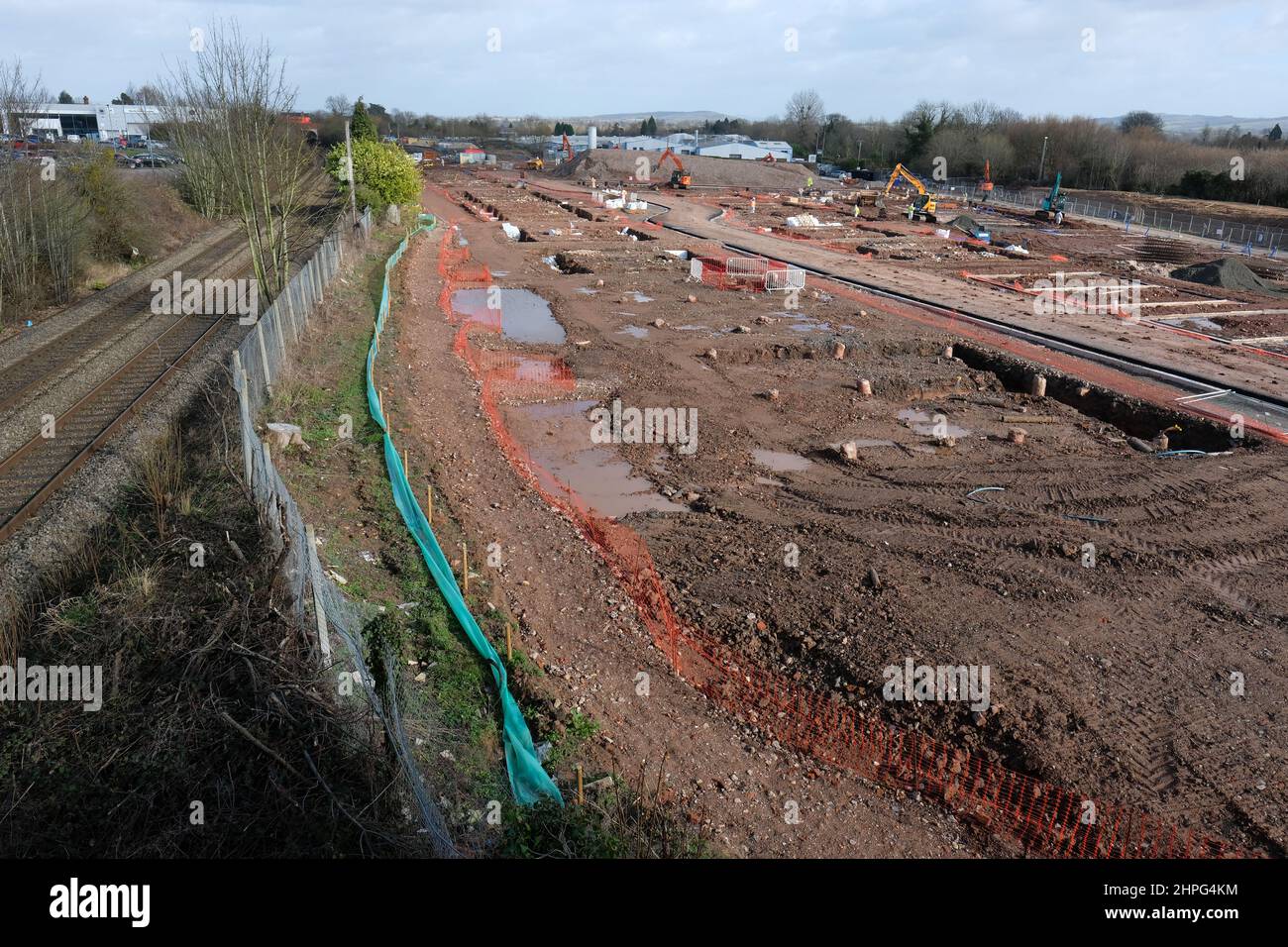 Hereford UK New housing development on a brownfield former industrial