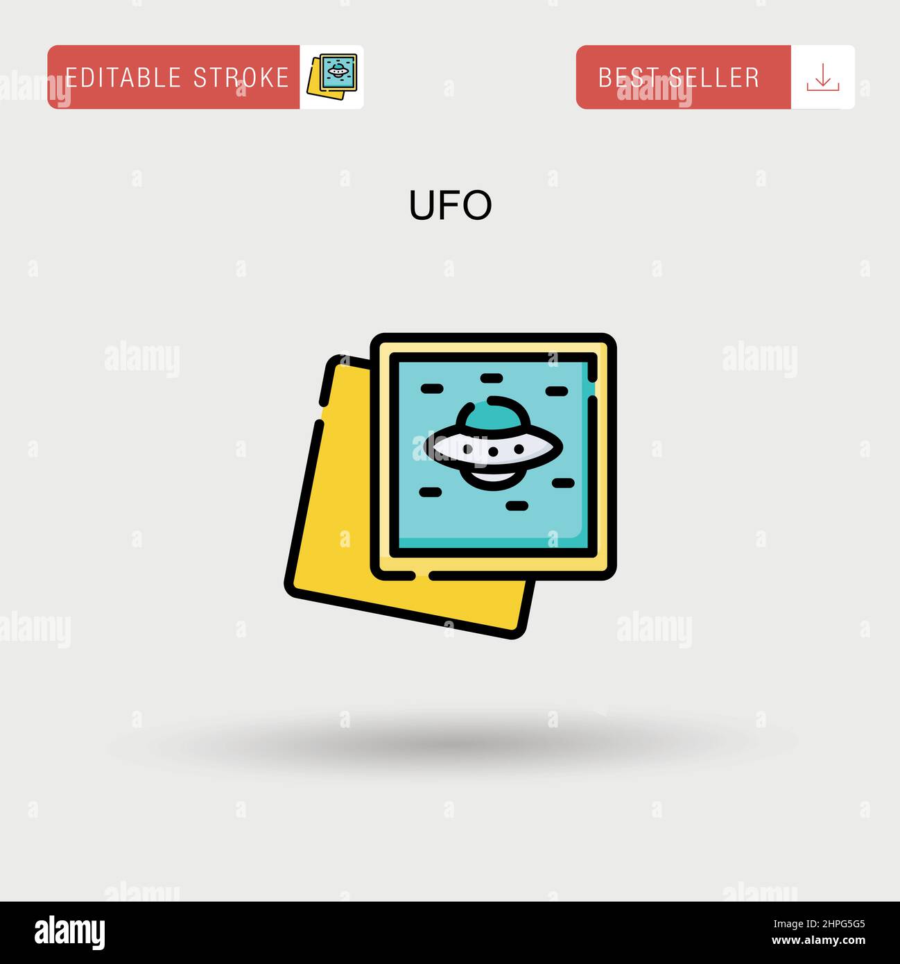 Ufo Simple vector icon. Stock Vector