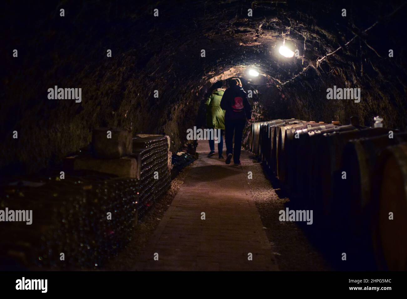 Inside Erzsébet Pince (Elizabeth Cellar) winery, founded by one of the