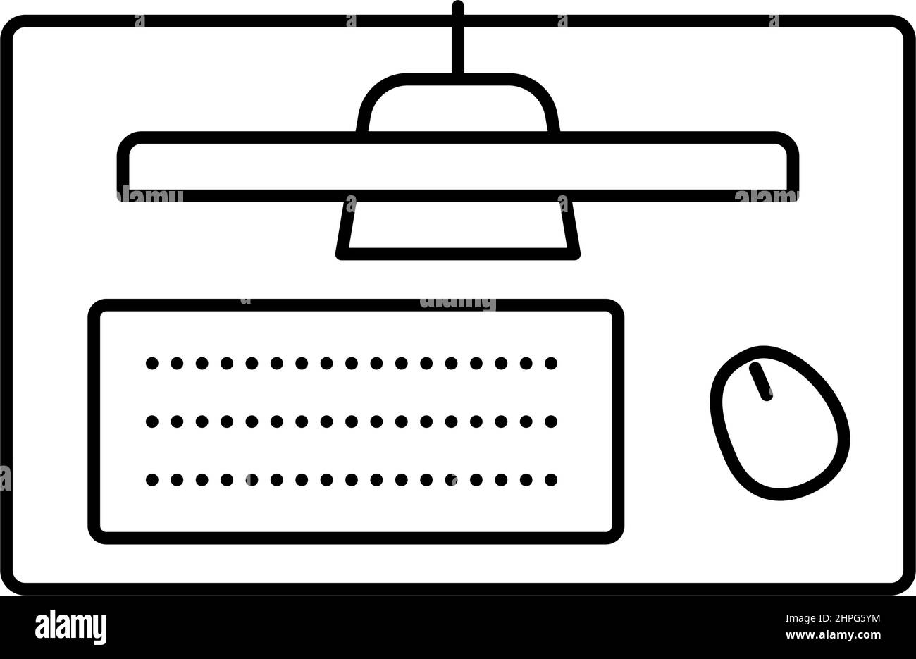 desk mat line icon vector illustration Stock Vector Image & Art - Alamy
