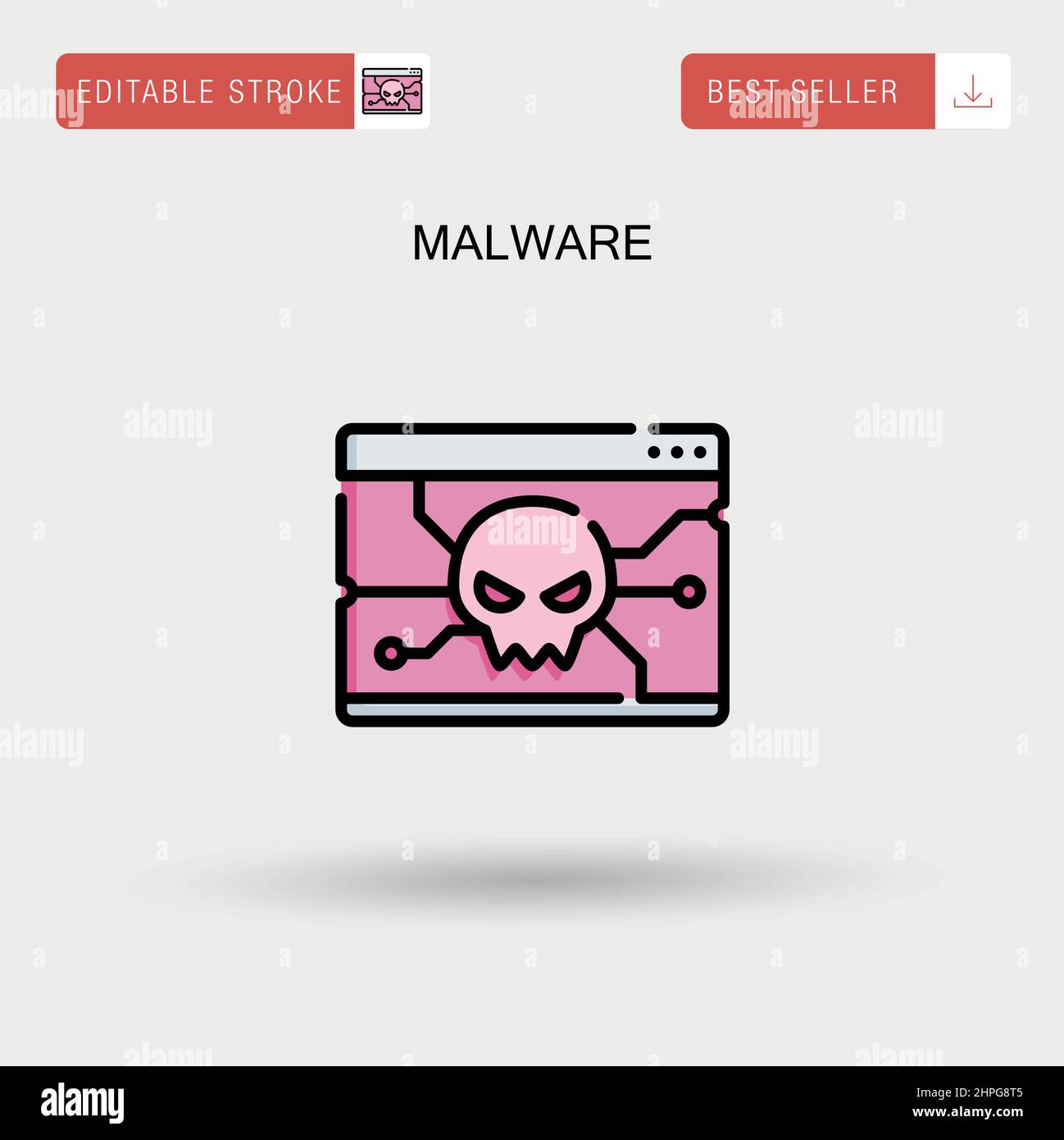 Malware Simple vector icon. Stock Vector