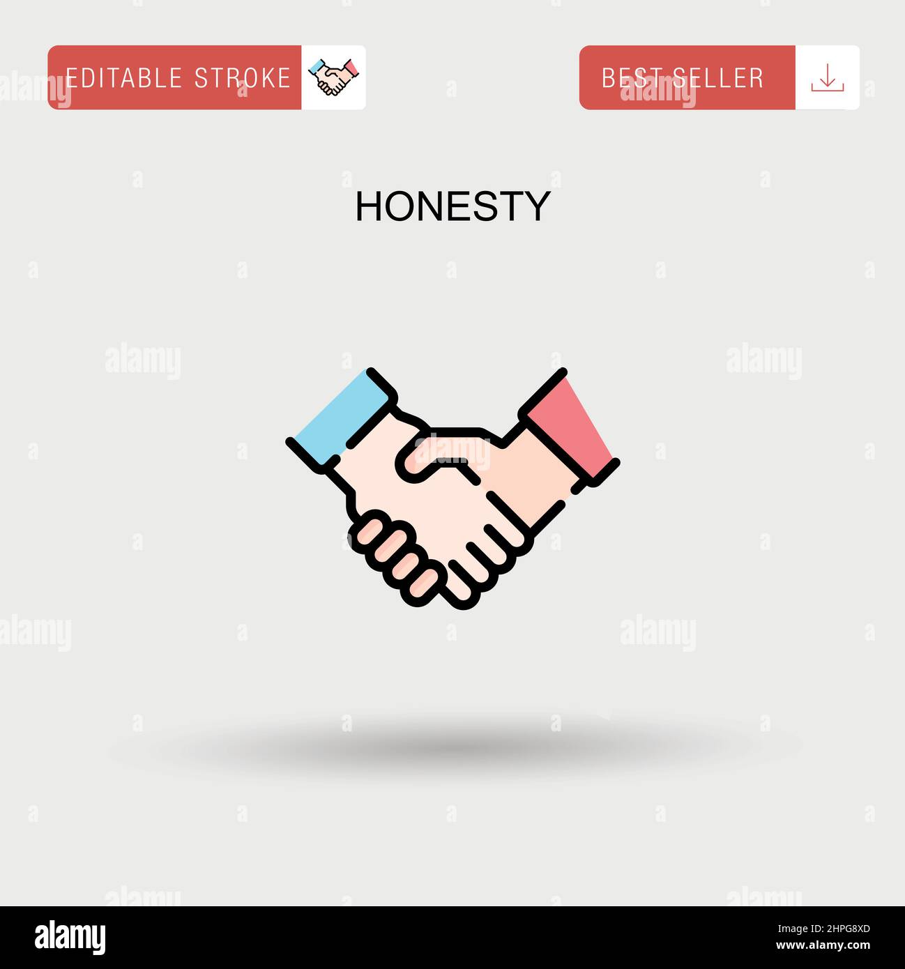 Honesty Simple vector icon. Stock Vector