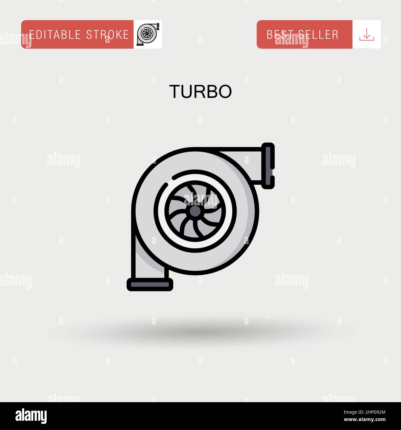 Turbo Simple vector icon. Stock Vector