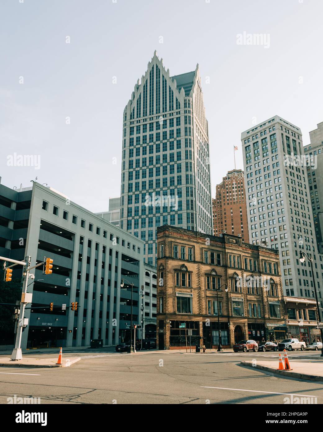 Buildings in downtown Detroit, Michigan Stock Photo - Alamy