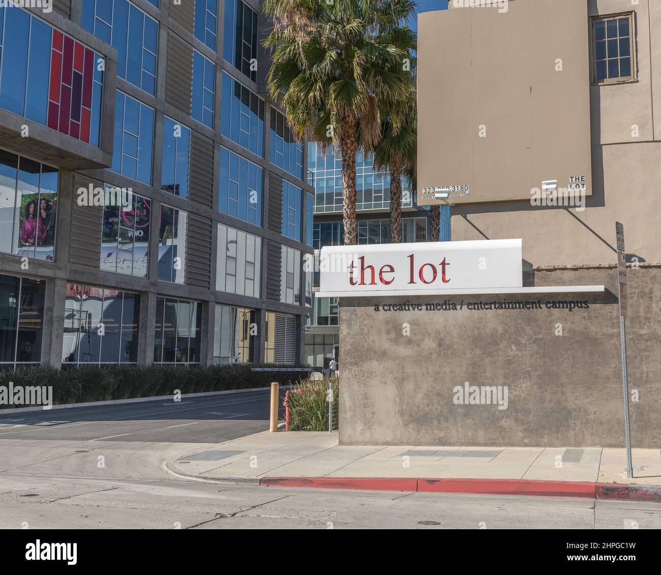 Los Angeles, CA, USA - February 18, 2022: Entrance to The Lot at Formosa soundstage and production offices in West Hollywood, CA. Stock Photo