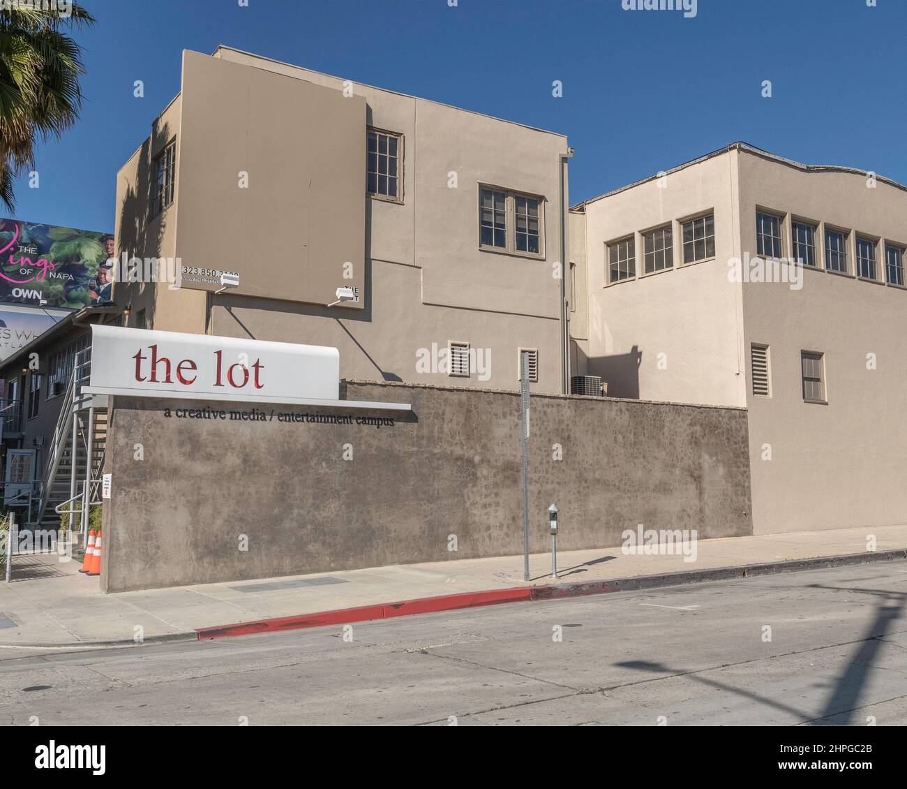 Los Angeles, CA, USA - February 18, 2022: Entrance to The Lot at Formosa soundstage and production offices in West Hollywood, CA. Stock Photo