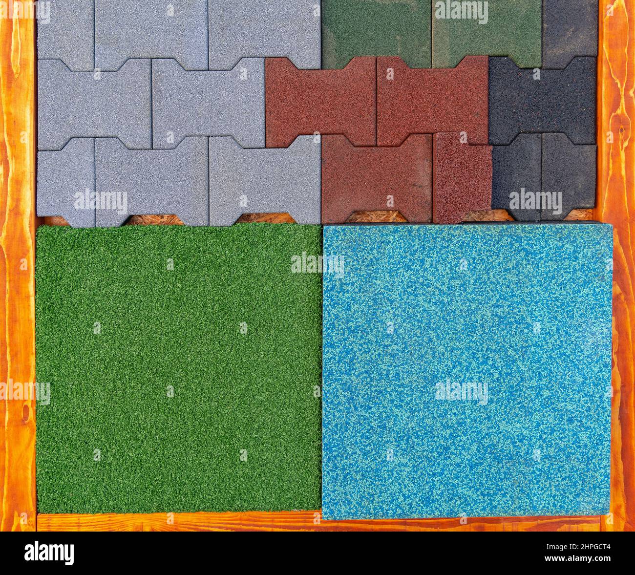 Soft Tiles Playground Floor Structure Recycled Rubber Stock Photo Alamy